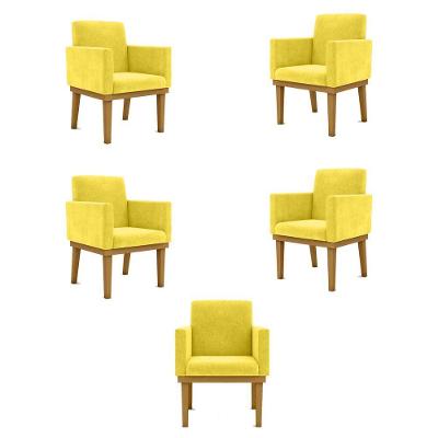 Kit 05 Poltronas Reforçada amarelo