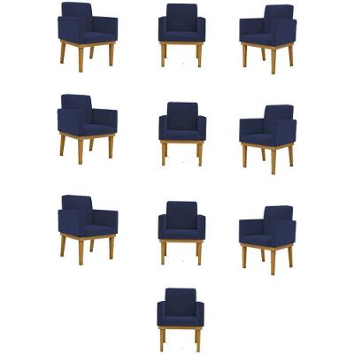 Kit 10 Poltronas Reforçada azul Marinho