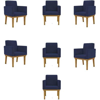 Kit 7 Poltronas Reforçada azul Marinho