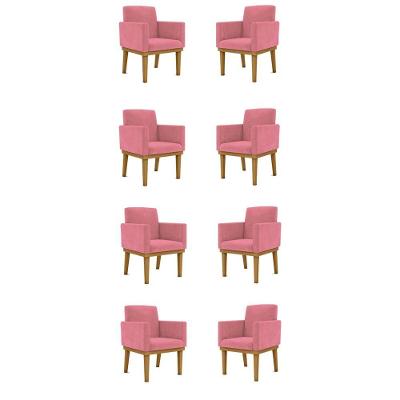 Kit 8 Poltronas Reforçada Rosa