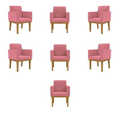 Kit 7 Poltronas Reforçada Rosa