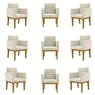 Kit 9 Poltronas Reforçada bege
