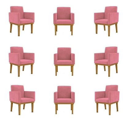 Kit 9 Poltronas Reforçada Rosa