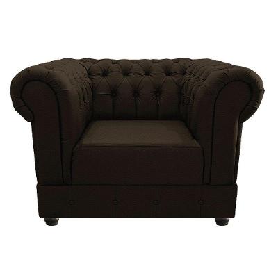 Poltrona Decorativa Chesterfield Ana Corano Marrom