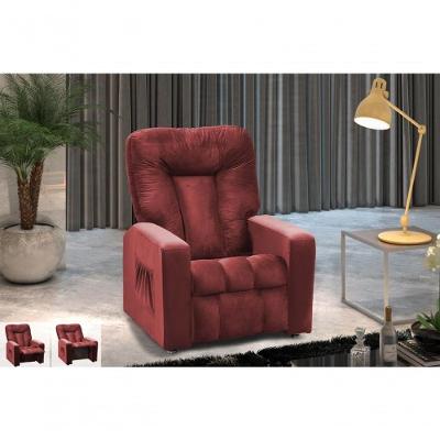 Poltrona Do Papai Reclinável Pallas Mx5 - Veludo Vinho