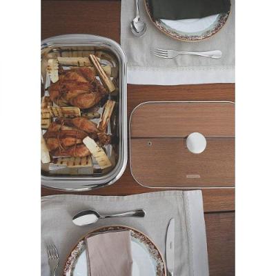 Assadeira Tramontina Cosmos Retangular Em Aço Inox 34cm 2,2L