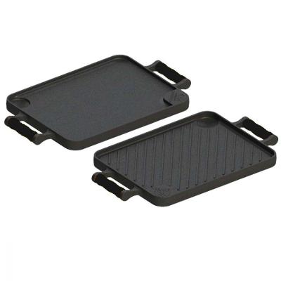 Bifeteira Dupla Face Com Alças De Silicone Preto 23X28Cm.