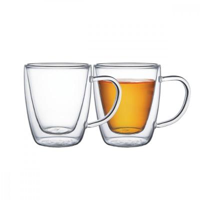 Conjunto de Xícaras para Café e Chá Vidro Duplo 2 Peças