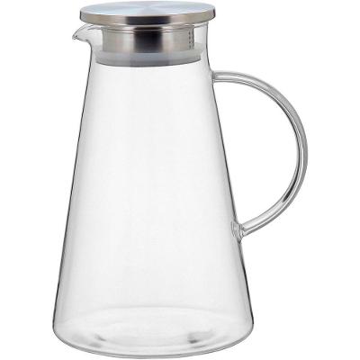 Jarra 23X18X18Cm 1,8L Borosilicato Transp Tampa Inox