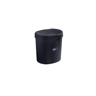 Lixeira Com Tampa 17,5 X 15 X 18,2 Cm 2,5 L Preto Coza