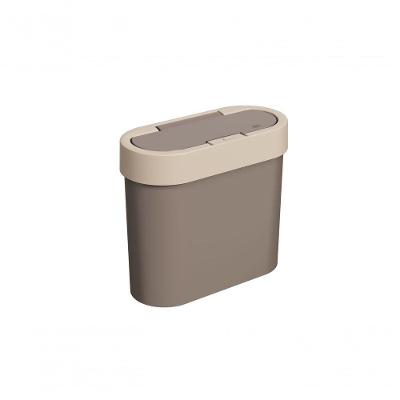 Lixeira Flat 11 X 23,5 X 20,5 Cm 2,8 L Warm Gray E Light Gray Coza