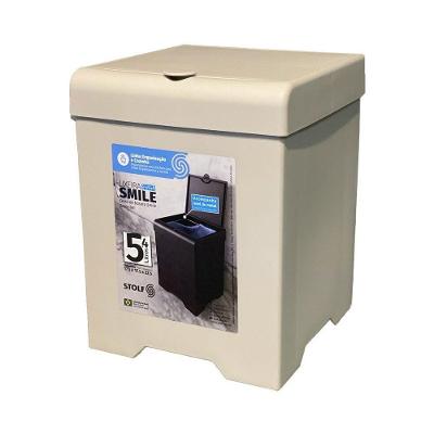 Lixeira De Pia Smile 5,4l - Stolf Areia