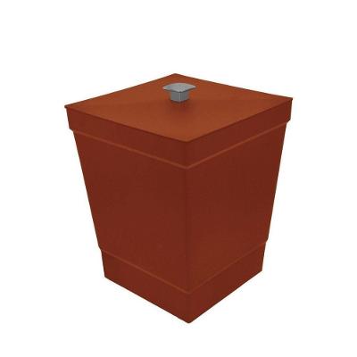 Lixeira Para Banheiro De Plástico Com Tampa - Stolf Vermelho