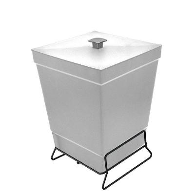 Lixeira Para Banheiro De Plástico Com Suporte Apoio Black - Stolf Branco