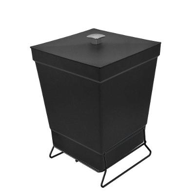 Lixeira Para Banheiro De Plástico Com Suporte Apoio Black - Stolf Preto