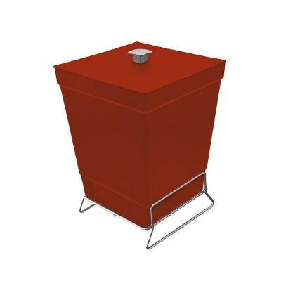 Lixeira Para Banheiro De Plástico Com Suporte Apoio - Stolf Vermelho