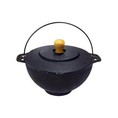 Panela Polenteira De Ferro Fundido Com Tampa Ferro 26Cm 5L