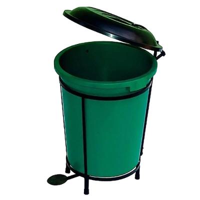 Lixeira Plástica em Suporte de Ferro com Pedal 15 Litros.