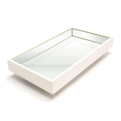 Bandeja Espelhada Laqueada Flutuante Branca TNA Decor