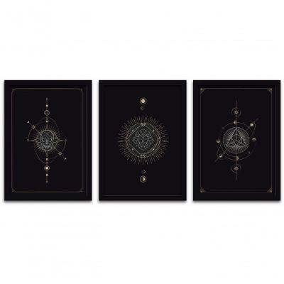 Conjunto Quadros Decorativos 3 peças MDF 30x40 Astrologia
