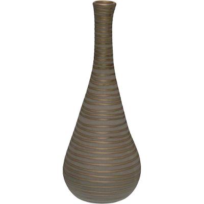 Andros Garrafa Decorativa 35X14X14Cm Cerâmica Bronze