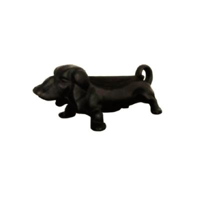 Capacho Formato Cachorro Ferro Fundido Cor Preto 38x14cm