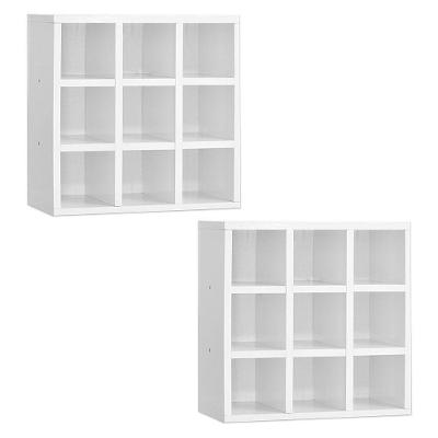Kit 02 Nicho Porta Toalhas 9 Lugares Organizador 40x40 Cm