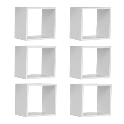 Kit 06 Nichos Organizador 33x30cm Branco Ajl Móveis