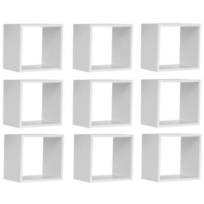 Kit 09 Nichos Organizador 33x30cm Branco AJL Móveis