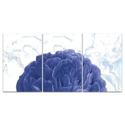 Kit Placas Quadros Decorativos 3 pçs 40x60 Flores em mármore