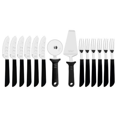 Conjunto de Talheres para Pizza 14 Peças Tramontina Preto