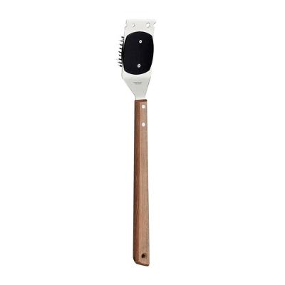 Escova Para Grelhas Churrasco Com Lâmina Em Aço Inox E Cabo De Madeira 41,7 Cm - Tramontina