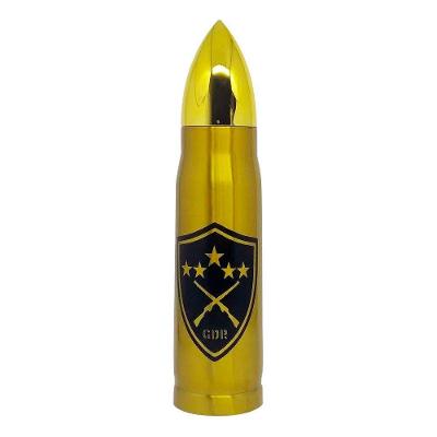 Garrafa Formato Bala De Inox Estampa Armas 500ml