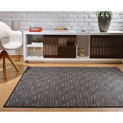 Tapete Sala Quarto 1,50 X 2,00 Antiderrapante Preto Ht-03