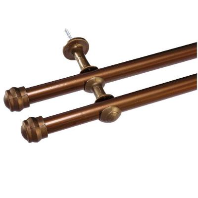 Varão de Cortina Duplo 2 Metros 19mm x 19mm Ouro Velho