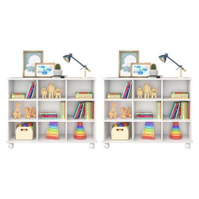 Kit 2 Nichos Organizadores com Rodizios Qmovi Branco