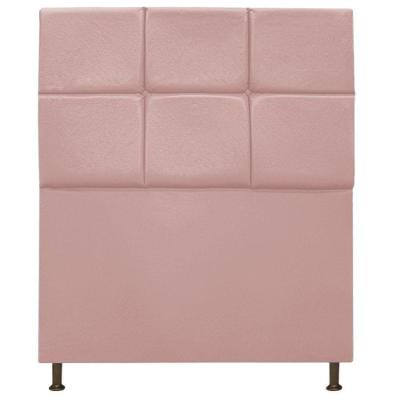 Cabeceira Estofada Damares 90cm Solteiro Botonê Suede Rosê