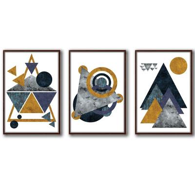 3 Quadros Decorativos Moldura Madeira
