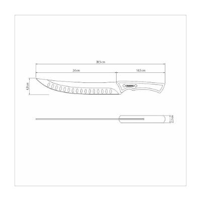 Faca P/ Carne Tramontina Churrasco Black Lamina Inox Escurec