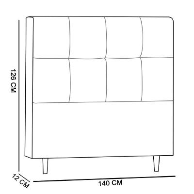 Cabeceira Roma Para Cama Box Casal 140cm Bege