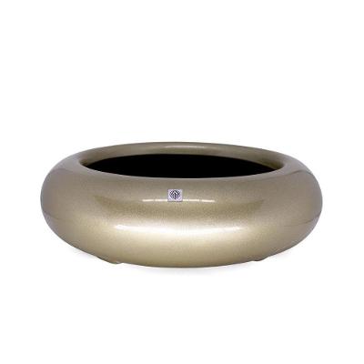 Bacia Decorativa Redondo Ouro Velho M 13x40 Cm