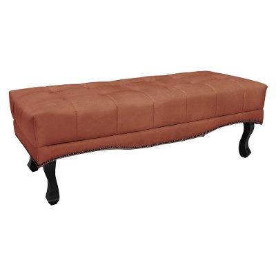 Calçadeira Recamier Casal 1,40M Vicenza Veludo Cor Cobre