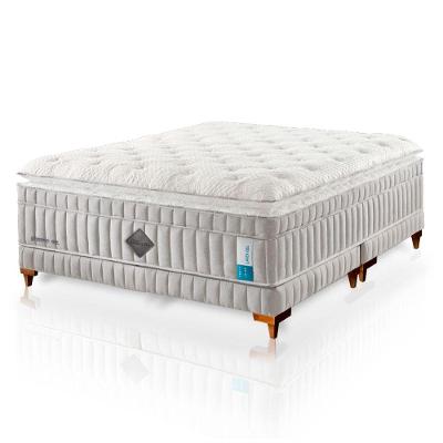 Colchão De Látex Híbrido Qgel Com Cobre Box Solteiro King 96x203cm