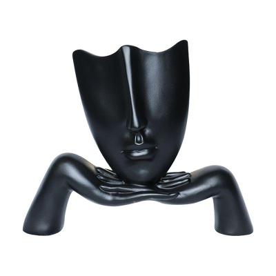 Escultura Mascara descanso Preto Fosco Gran Belo