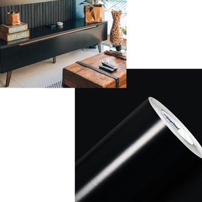 Envelopamento Adesivo Vinil 1mx50cm Preto Brilho