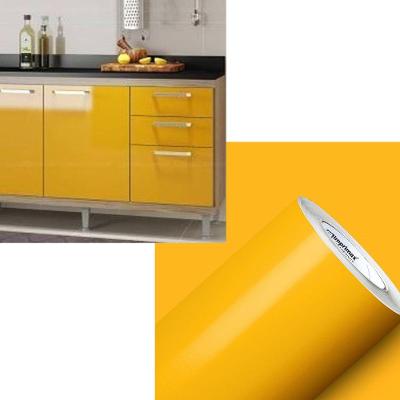 Envelopamento Adesivo Vinil 4mx50cm Amarelo Ouro
