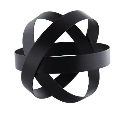 Escultura De Esfera Decorativa Preto em Metal 13 Cm D'rossi