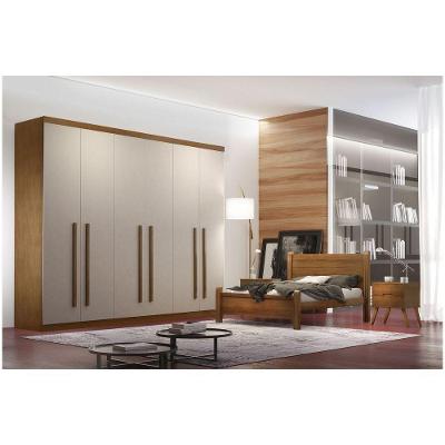 Guarda Roupa Casal Bahia 6 Portas 4 Gavetas Rufato Imbua / Off White