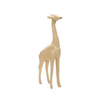 Escultura Girafa Bege 30x10x4,5cm