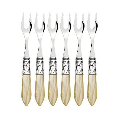 Jogo Com 6 Garfos Para Petisco Aperitivo Inox Aladim Bugatti